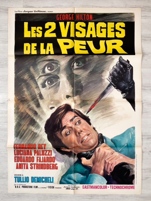 The Two Faces of Fear / Coartada en disco rojo - French poster (rare special size)